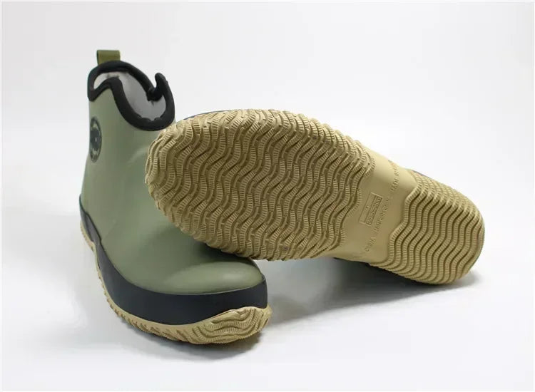 Men Rain Boots Fashion Rubber Shoes for Man Platform Rain Boots 2025 Autumn Slip on Waterproof Work Mens Booties Bota Masculina