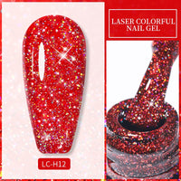 LILYCUTE 7ml Glitter Sequins Nail Gel Polish Gel Rose Gold Semi Permanent Hybrid Nail Art DIY Design Varnish