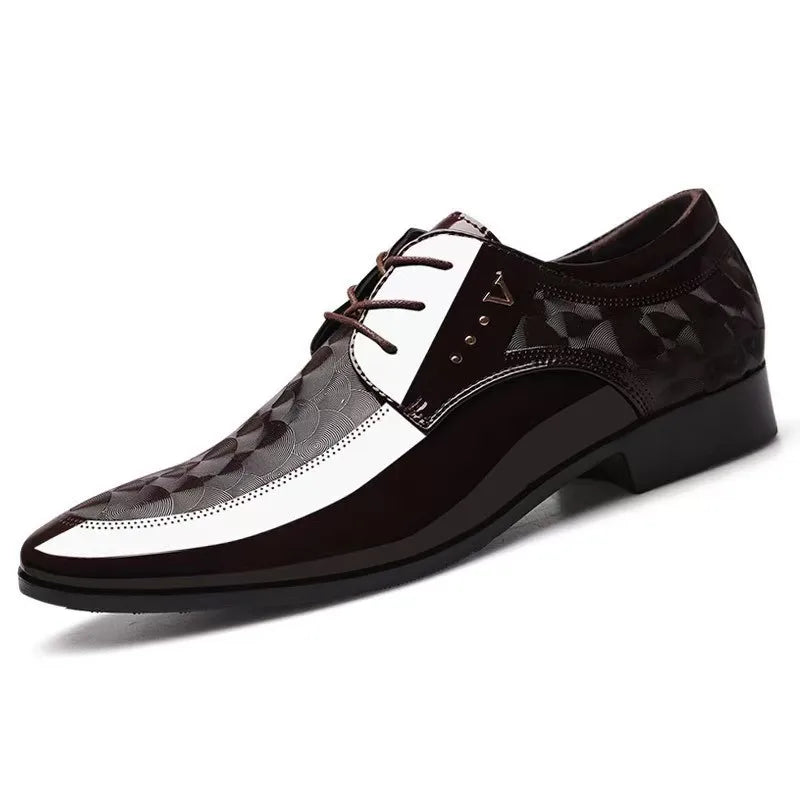 Men's Groom Wedding High-end Leather Shoes Men's Business Casual Leather Shoes Plus Size 39-47