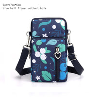 Women&#39;s Mini Shoulder Bag Oxford Waterproof Handbag Wrist Pouch Wallet Sports Cell Mobile Phone Bag Crossbody Bags for Girls