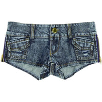 2023 New Sexy Low Waist Zipper Denim Ultra Shorts Jeans Dj Pole Dance Shorts For Women Feminino Nightclub