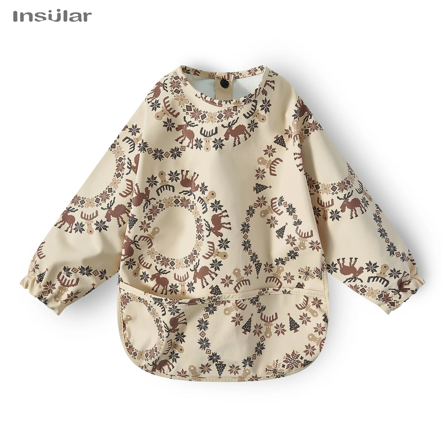 New Baby Bib with Pocket for Feeding Accessories Bibs for Children Waterproof Long Sleeve Bibs Aprons with Long Sleeve