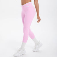 Women Cross High Waisted Sports Suit Breathable Fitness Running Workout Yoga Set Casual Pilates Sportwear Leggings