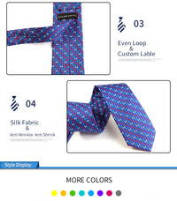 Tailor Smith 100% Silk Ties For Men Handmade Necktie With Animal Pattern Tie Father's Day Birthday Gift Tie