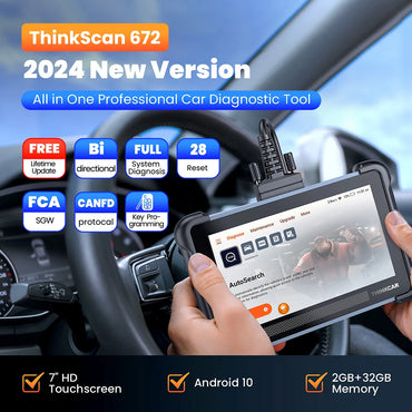 THINKCAR THINKSCAN 672 Professional Car Diagnostic Tool CANFD Bi-directional 28 Reset IMMO Full System Free Auto Obd2 Scanners