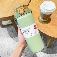 1L/1.2L Large Capacity Thermo Bottle with Straw Stainless Steel Thermal Water Bottle Keep Cold and Hot Thermos Cup Vacuum Flask