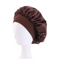 Satin Wide-brimmed Nightcap Styling Silk Headband for Sleeping Nightcap with Elasticated Floppy Band Cap Hair Shower Cap