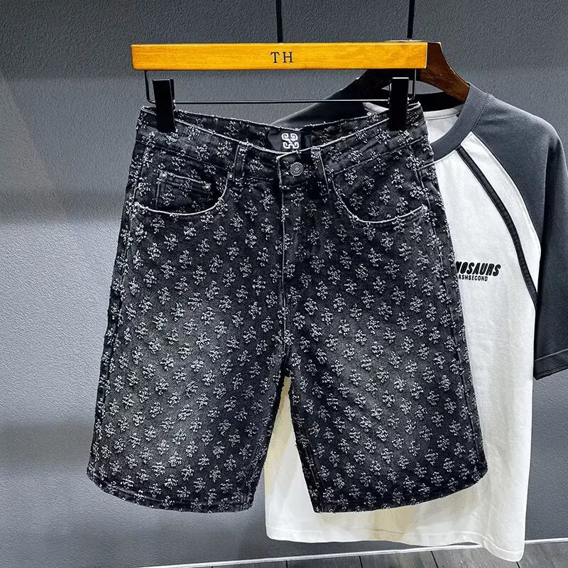 Short Shorts Summer New Personalized Trendy Brand Five Quarter Pants Korean Version Trend Slim Fit Versatile Youth Fashion