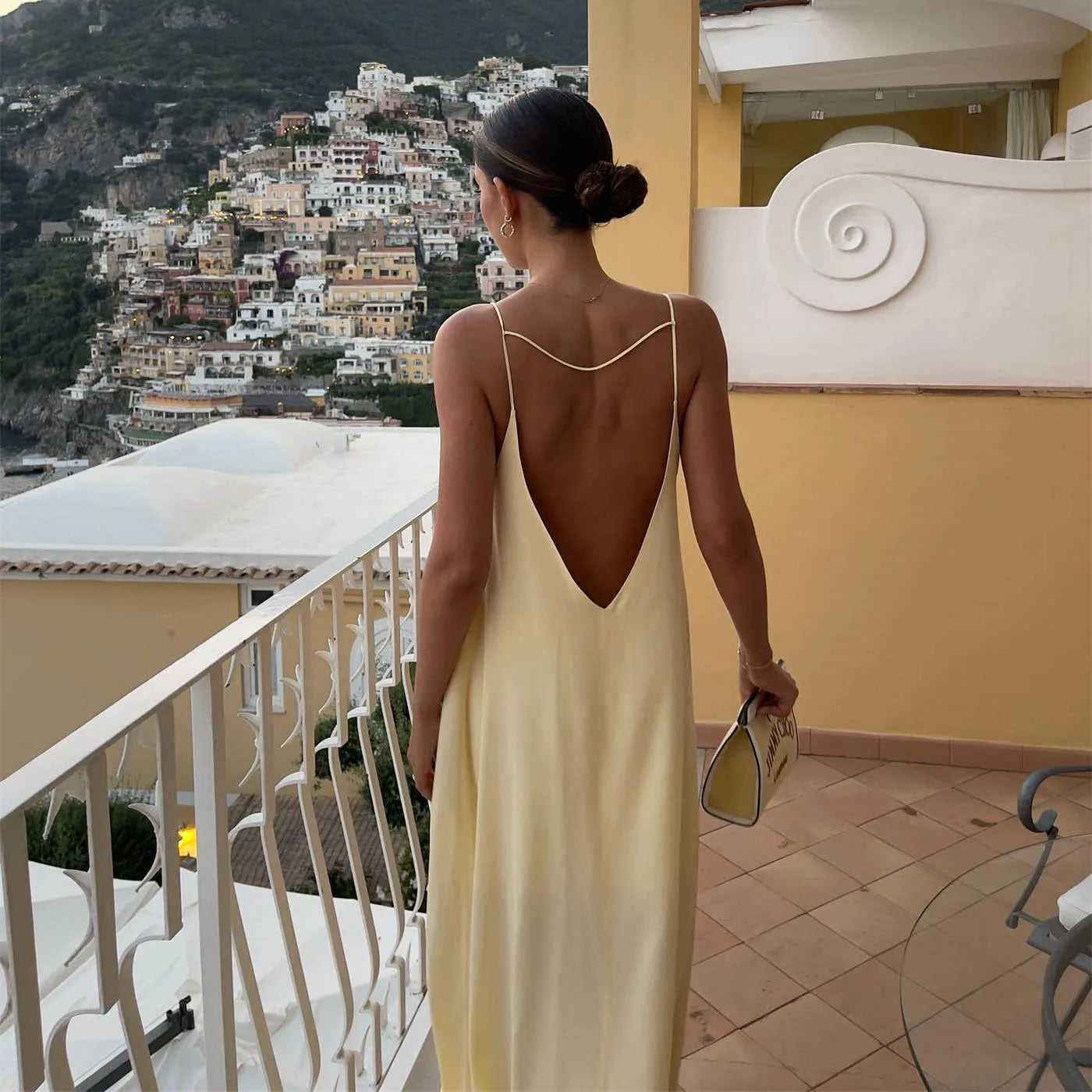 Cryptographic Summer Sexy Open Back Sleeveless Slip Maxi Dress Cut Out Club Party Dresses Holiday Elegant Outfits Satin Vestido