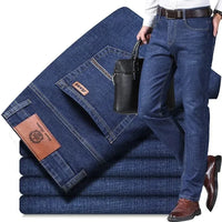Jeans Men Autumn and Winter New Elastic Business Men's Pants Youth Men Straight Man Men's Adult Seasons A Comfortable Gentleman