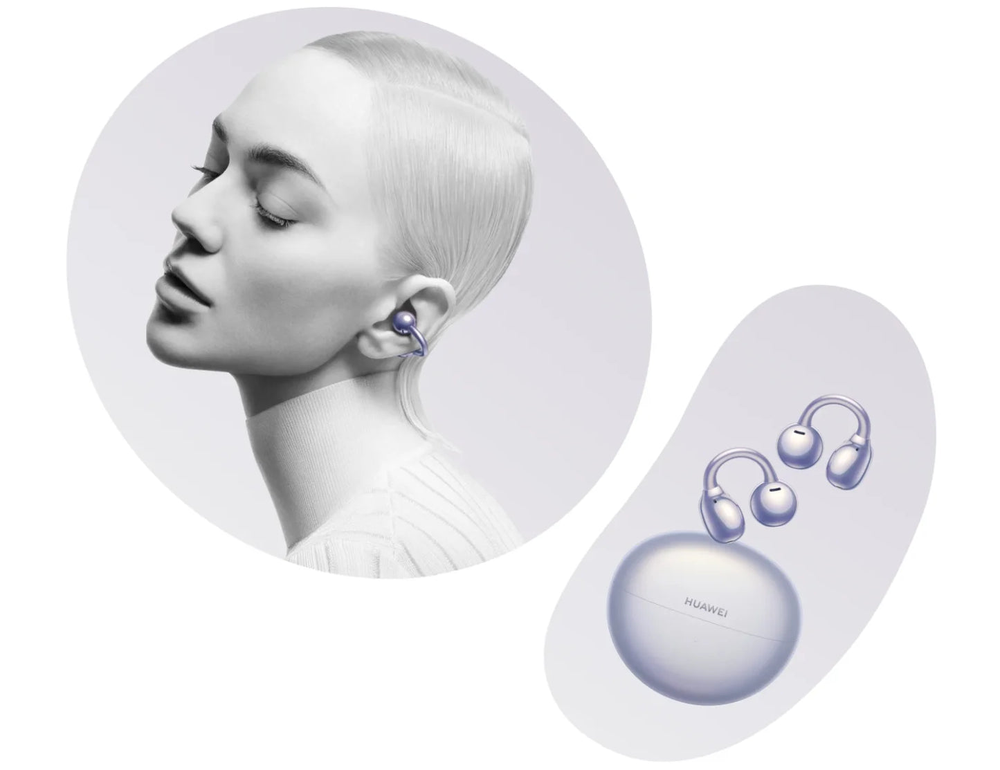 HUAWEI FreeClip,Open-ear Wireless Headphones,Ultimate Sound,compatible with iOS and Android,8 Hours Long Battery Life,