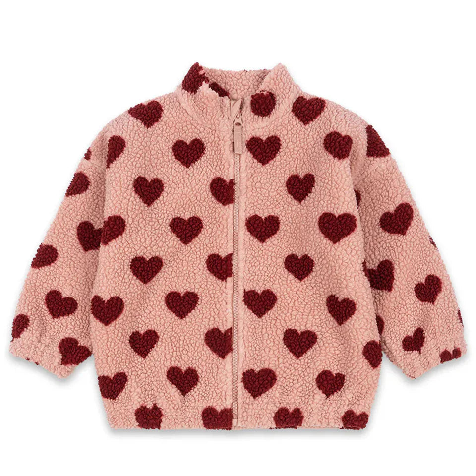 25 Winter New Children's Warm Coat  Cute Printed Bow Lamb Wool Coat for Boys and Girls Baby Girl Winter Clothes