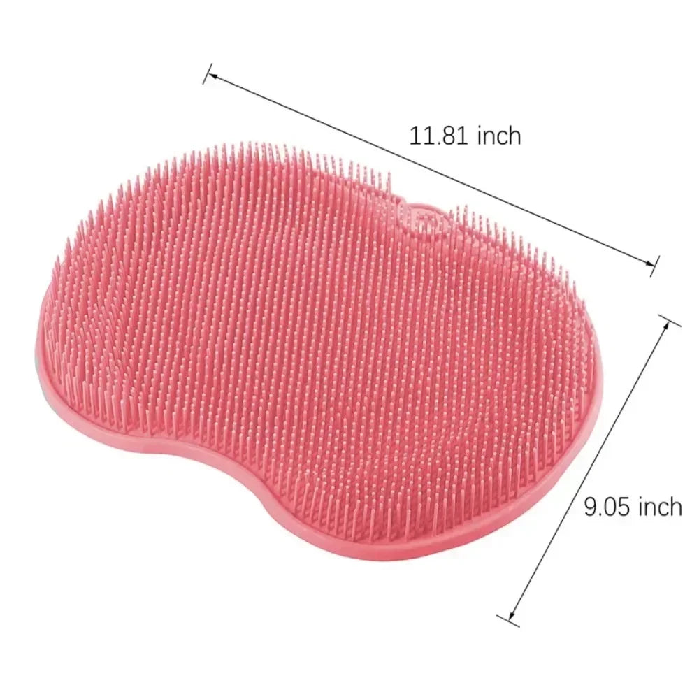 Foot & Back Scrubber Body Shower Brush Reusable Silicone Brush Foot Wash Mat Multifunction Sucker Wall Mat Foot Bathing Tool