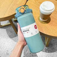 1L/1.2L Large Capacity Thermo Bottle with Straw Stainless Steel Thermal Water Bottle Keep Cold and Hot Thermos Cup Vacuum Flask