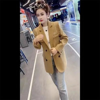 2025 Spring Autumn Suit Jacket Women's Blazer Fashion Mushroom Edge Suit Shawl Detachable Collar Sweet High End Korean Jacket