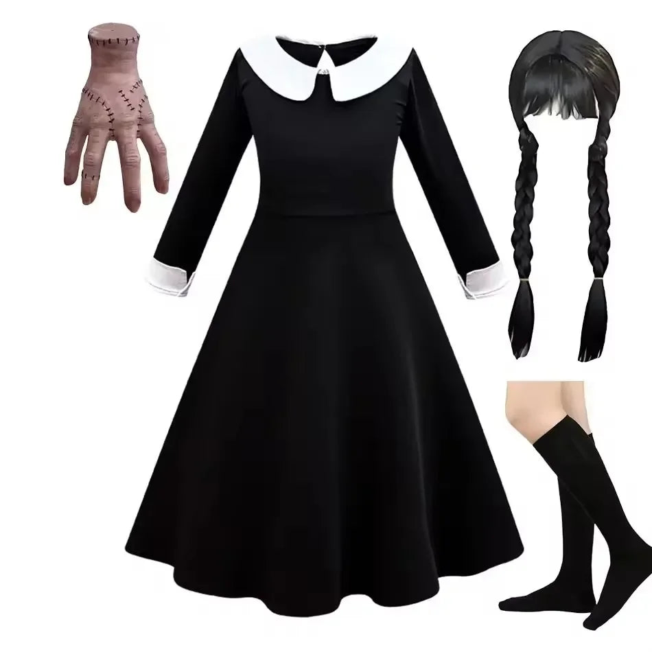 Black Dress Girls Role Playing Halloween Costume Cosplay Apparel
