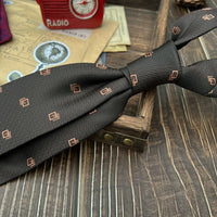 New Trendy Navy Brown Neckties For Men 7cm Formal Business Silk Neck Tie Shirt Suit Cravat Tuxedo Wedding Party Daily Wear Gifts