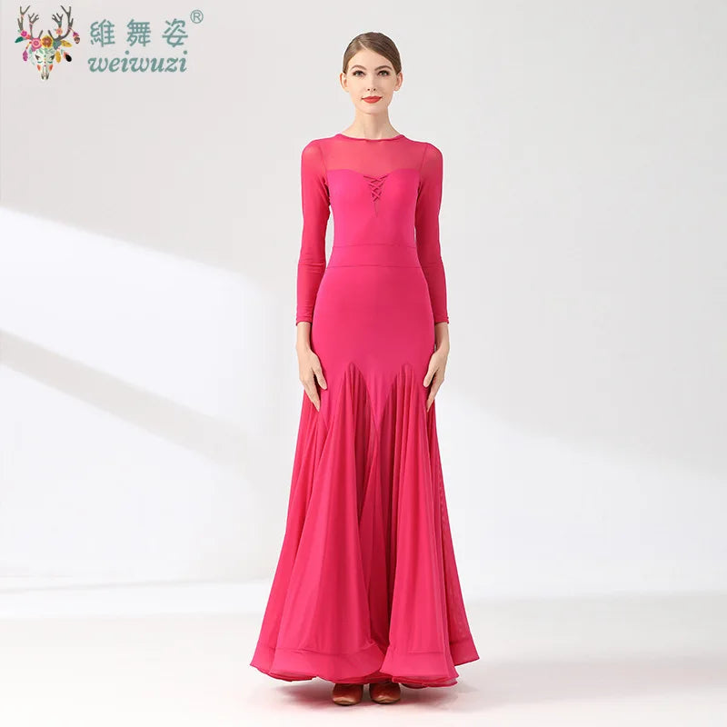 Ballroom Dance Performance Dresses Women Simple Style Waltz Dancing Wear Adult Elegant Ballroom Competition Social Dancing Dress