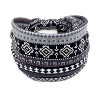 Ladies Wide Elastic Hairband with African Print Knot Sports Yoga Headband Women's Hair Accessory