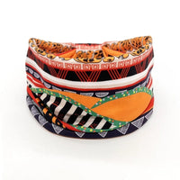Ladies Wide Elastic Hairband with African Print Knot Sports Yoga Headband Women's Hair Accessory