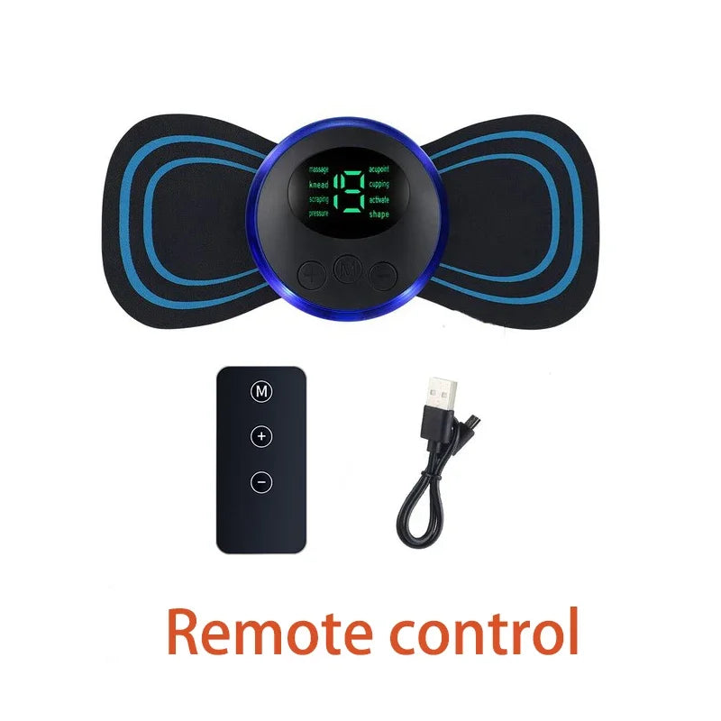 EMS Neck Massager Electric Muscle Stimulator Cervical Sticker Massage Patch Low Frequency Pulse Pads Body Pain Relief Masajeador