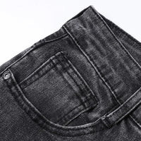 Men Casual Stretch Jeans Male 2025 New Fashion Classic Business Straight Leg Smoke Gray Work Denim Trousers Brand Clothing