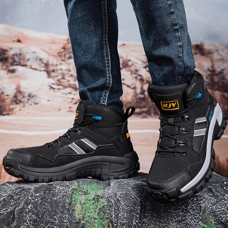 New Men's Boots Fashion Outdoor Boots Breathable Hiking Boots Autumn Shoes Sneakers lightweight Non-slip Men Desert Ankle Boots