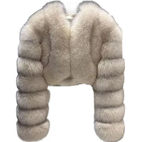 Warm Faux Fur Coats Women Short Overcoats Loose O Neck Long Sleeves Covered Button Straight Work Y2k Casual 2025 Autumn Winter