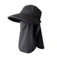 2025 Summer Wide Brim UPF 50+ Sun Hat With Face Cover - Full Coverage UV Protection Bucket Hat -Outdoor Beach Travel