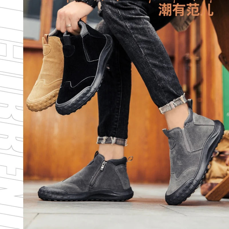 Men Shoes Casual Shoes Classics Ankle Boots High Slip-on Office Sneaker Ventilate Versatile boots mens shoes boots