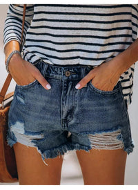 2020 Hot sale summer women's ripped jeans shorts fashion casual slim denim shorts office ladies shorts clothing S-2XL