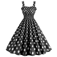 Elegant Women Pink Polka Dot Dress Summer Robe Hepburn 1950s 60s Vintage Sexy Halter Rockabilly Retro Party Dresses 2026 Vestido