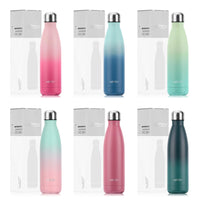 WATERSY 500ml Insulated Water Bottle, Stainless Steel Thermal Leakproof Flask, BPA-Free Double Walled Vacuum Bottle for Sports