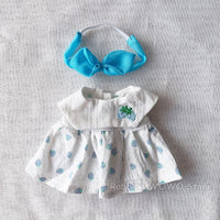 Doll Clothes Fit 25cm Baby Doll Accessories 1/6 BJD Doll New Born Doll Outfits Cute Dress Headwear Suit Girls Gifts