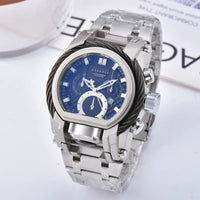 Men's Sports Quartz Reserve Bolt Zeus INVICTO watch steel strap folding clasp waterproof large dial