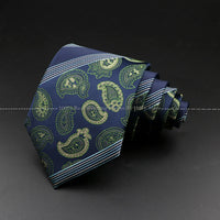 New Design Wedding Men Tie Green Solid Striped Paisley Flower Neckties Men Business Dropshipping Groom Collar Accessories Gift