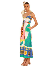 Sexy  Knot Belted Svel Split Dr Women's Cleanfit Sle Polyester Fabric mid Waist Print Skirt Basic Model