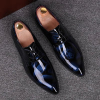 Men's Dress Shoes Patent Leather Business Shoes Pointed Toe Zapatos Hombre Oxfords Shoes For Men Sapatos Social Masculino