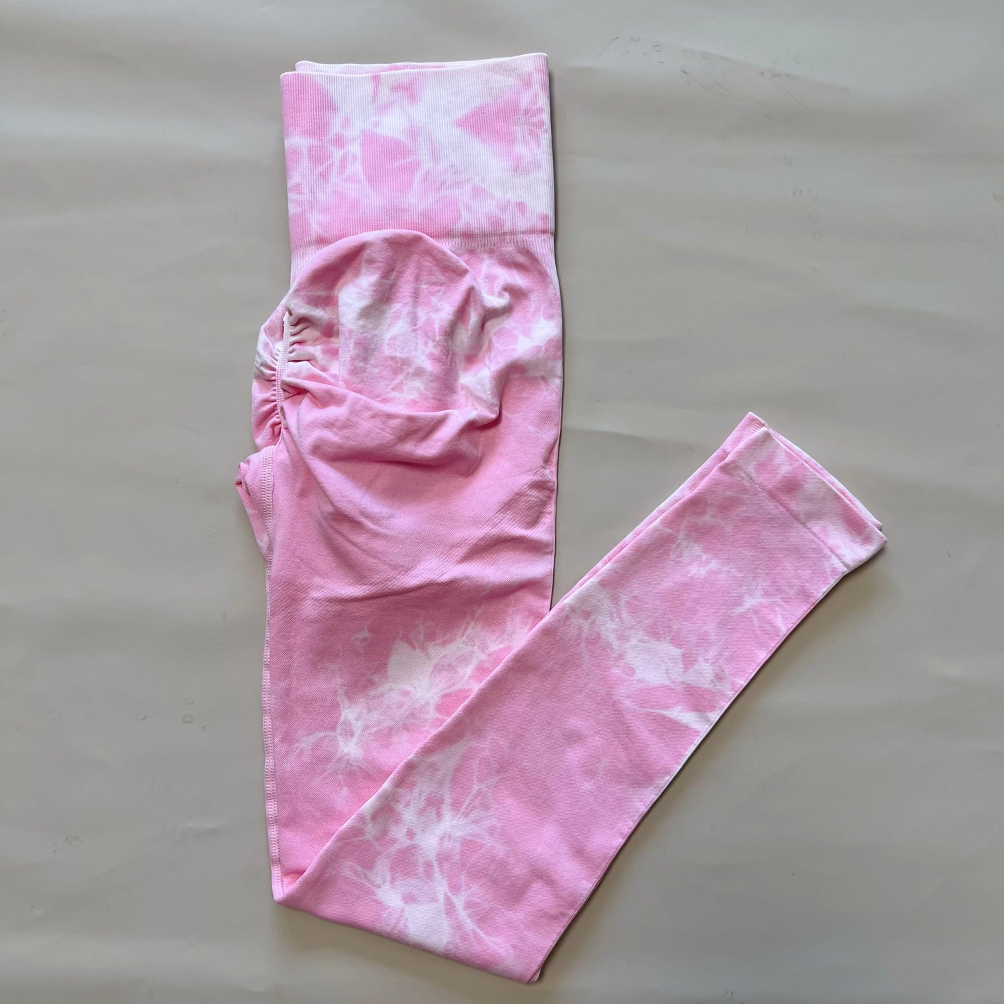 Women Gym Tie Dye Scrunch Shorts Fitness Seamless Nylon High Waist Sports Leggings Stretch Yoga Pants Workout Running Tights