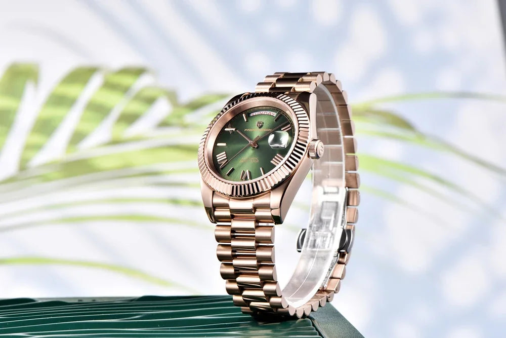 2025 New PAGANI DESIGN Luxury Men Mechanical Watches Rose Gold Automatic Watch For Men AR Sapphire Mirror Sports Clock Man Gifts