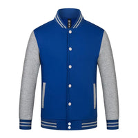 Mens Jacket Trend New Button Casual Coats Round Neck Baseball Uniform  Spring And Autumn Tide Brand Clothes Print LOGO LS-2211
