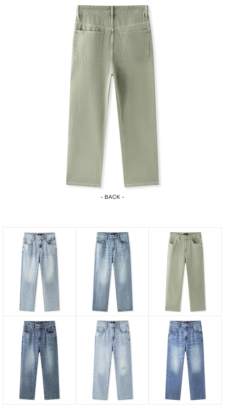 Semir Denim Jeans Men 2025 Summer New Loose-Fit Straight-Leg Soft Denim Pants Fashionable And Vintage