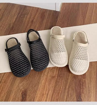 Women's Slippers 2026 Spring and Autumn Fashion Casual Round Head Baotou Thin Bottom Breathable Mesh Home Indoor Slippers