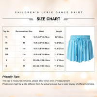 Kids Girls Sport Shorts Culottes Summer Loose Chiffon Skirts with Built-in Shorts for Jogging Tennis Badminton Workout Sportwear