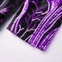 Red Sequin Blazer & Pants Set , Men's Shiny Party Outfit Suits for Weddings, Concerts & Festive Celebrations