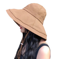 Wide Brim Anti-UV Fisherman's Hat Women Outdoor Hiking Camping Beach Sun Protection Hats Woman 2026 Summer Adjustable Bucket Hat