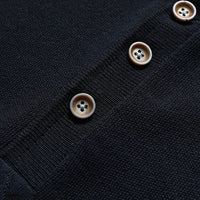 Mens Knit Polo Shirts Short Sleeve Textured Polo Shirt Casual Business Collared Button Shirts