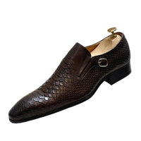 Men's Luxury Italian Leather Oxford Shoes Plaid Print Lace-Up Formal Black/Brown Office Wedding Fashionable New Arrival