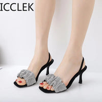 2022 Fashion Women Sandals Open Toe Party Pumps Thin High Heels Elegant Nightclub Dress Shoes High Quality Sandals Pumps