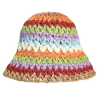 Women's Foldable Straw Hat Summer Outdoor Beach Travel Fisherman Hat Sunscreen UV Protection Sunhat Wide Brim Panama Bucket Caps